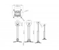 Телескопическое потолочное крепление для проектора Vogels PPC 1555