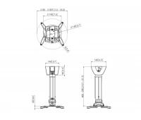 Телескопическое потолочное крепление для проектора Vogels PPC 1540