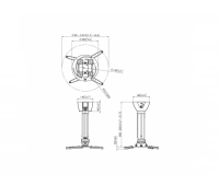 Телескопическое потолочное крепление для проектора Vogels PPC 2540
