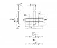 Комплект потолочного поворотного крепления Vogels CT0864 Black