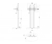 Напольный стационарный стенд Vogels FD1864 Black