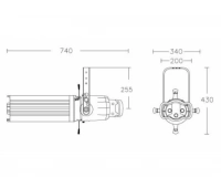 Прожектор профильный XLine Light D PROFILE LIGHT 15°/30° ZOOM (BLK)