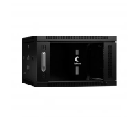 Шкаф настенный 19", 6U CABEUS SH-05F-6U60/35-BK (8608c)
