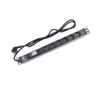 Блок розеток 19 шкафов CABEUS PDU-6P-B-2EU (7292c)