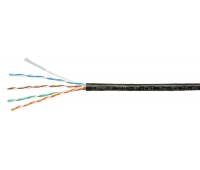 Кабель витая пара (LAN) для структурированных систем связи CABEUS UTP-4P-Cat.5e-SOLID-BK (7252c)