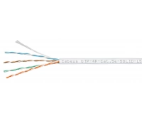 Кабель витая пара (LAN) для структурированных систем связи CABEUS UTP-4P-Cat.5e-SOLID-LSZH-WH (9782c)