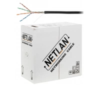 NETLAN U/UTP 4pair, Cat5e, Out, PE, CCA (CCA-UU004-5E-PE-BK)