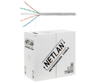 Кабель витая пара (LAN) для структурированных систем связи NETLAN U/UTP 4pair, Cat6, Solid, In, PVC (EC-UU004-6-PVC-GY)