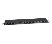 Патч-панель 19" CABEUS PLHD-24-Cat.5e-SH-Dual-0,5U (9650c)