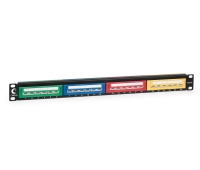Патч-панель 19" CABEUS PLCOL-24-Cat.5e-Dual (7952c)