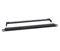Патч-панель 19" CABEUS PLHD-24-Cat.6-Dual-180-0,5U (9664c)