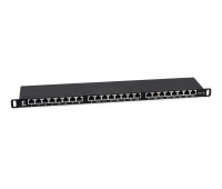 Патч-панель 19" CABEUS PLHD-24-Cat.6a-SH-Dual-0,5U (9652c)