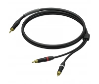 Аудиокабель miniJack 3,5 мм стерео (вилка) – 2х RCA (вилка), гибкий, UltraFlex™ Procab PRA711/3