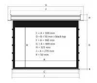 Экран с электроприводом встраиваемый Kauber InCeiling Tensioned BT Cinema INTBT.169.260.PCS.CIN2