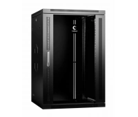 Шкаф настенный 19", 18U CABEUS SH-05F-18U60/35-R-BK (10760c)