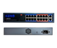 Коммутатор с питанием по PoE KENO KN-SW1602POE+