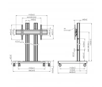 Напольный мобильный стенд для дисплея диагональю более 65 Vogels TD1584 Black