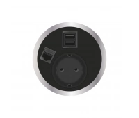 Встраиваемая розетка серии Port El для монтажа в стол с разъемами 2xUSB ABL 2F200119