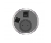Встраиваемая розетка серии Port El для монтажа в стол с разъемами 2xUSB ABL 2F220119