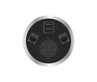 Встраиваемая розетка серии Port El для монтажа в стол с разъемами 2xUSB ABL 2F200120