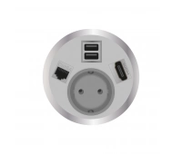 Встраиваемая розетка серии Port El для монтажа в стол с разъемами 2xUSB ABL 2F210125