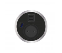 Встраиваемая розетка серии Port El для монтажа в стол с разъемами 2xUSB ABL 2F200122