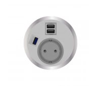 Встраиваемая розетка серии Port El для монтажа в стол с разъемами 2xUSB ABL 2F210122