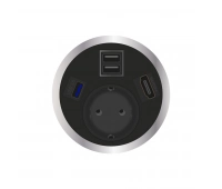 Встраиваемая розетка серии Port El для монтажа в стол с разъемами 2xUSB ABL 2F200123