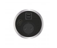 Встраиваемая розетка серии Port El для монтажа в стол с разъемами 2xUSB ABL 2F200124