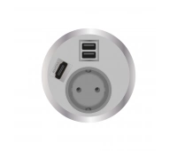 Встраиваемая розетка серии Port El для монтажа в стол с разъемами 2xUSB ABL 2F210124