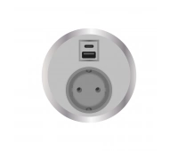 Встраиваемая розетка серии Port El для монтажа в стол с разъемами 2xUSB ABL 2F210103