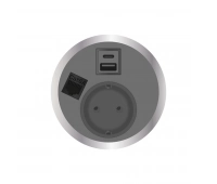 Встраиваемая розетка серии Port El для монтажа в стол с разъемами 1xUSB ABL 2F220104