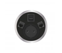 Встраиваемая розетка серии Port El для монтажа в стол с разъемами 1xUSB ABL 2F200105