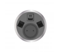 Встраиваемая розетка серии Port El для монтажа в стол с разъемами 1xUSB ABL 2F220105