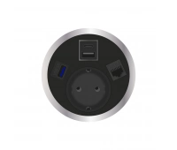 встраиваемая розетка серии Port El для монтажа в стол с разъемами 1xUSB ABL 2F200108