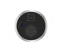 Встраиваемая розетка серии Port El для монтажа в стол с разъемами 1xUSB ABL 2F200112
