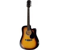 Электроакустическая гитара Fender Squier SA-105CE Dreadnought Sunburst W/Fishman Preamp