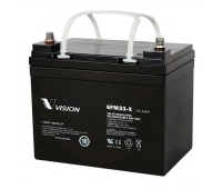 Свинцово-кислотный, герметичный аккумулятор Vision 6FM33-X