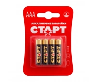 Алкалиновые батарейки СТАРТ 1,5 В, AAA, LR03, упак. 4 шт.