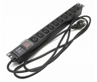 Блок розеток для 19 шкафов Hyperline SHE19-10IEC-S-2.5EU