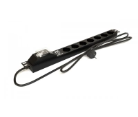 Блок розеток для 19 шкафов Hyperline SHE19-7SH-BF-2.5EU