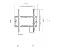 Сверхпрочное настенное наклонное крепление FIX LP59-44T