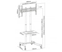 Мобильная стойка для дисплея/доски FIX T1030T