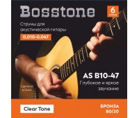 Струны для акустической гитары Bosstone Clear Tone AS B10-47