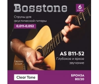 Струны для акустической гитары Bosstone Clear Tone AS B11-52