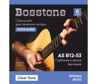 Струны для акустической гитары Bosstone Clear Tone AS B12-53