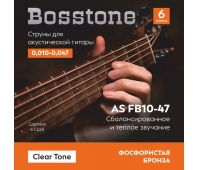 Струны для акустической гитары Bosstone Clear Tone AS FB10-47