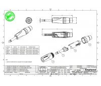 Джек моно (кабельный) Amphenol JM2P