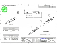 Джек стерео (кабельный) Amphenol ACPS-KB