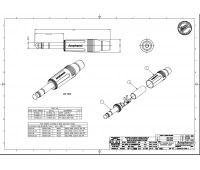 Джек стерео (кабельный) Amphenol ACPS-GB